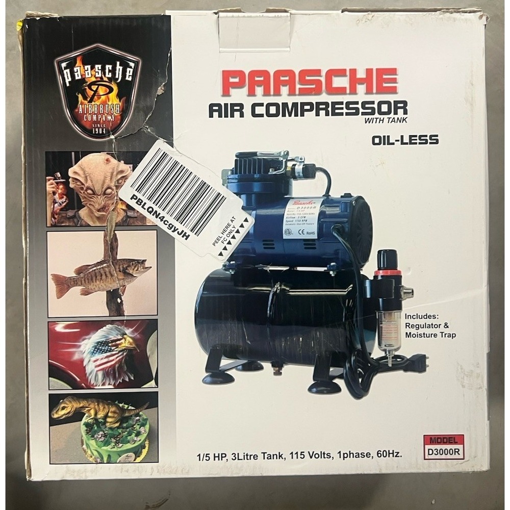 Paasche D3000R Oiless Compressor Package